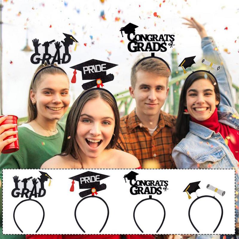 Headband For Graduation Hat 12 Pieces Stylish Graduation Decorations 2025 Costumes & Accessories For College Preschool
