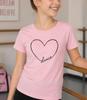 Dance Heart Shirt for Girls | Minimalist Dance Tee | Cute Ballet Shirt | Dancer Gift | Dance Mom Gift | Aesthetic Dance Tshirt