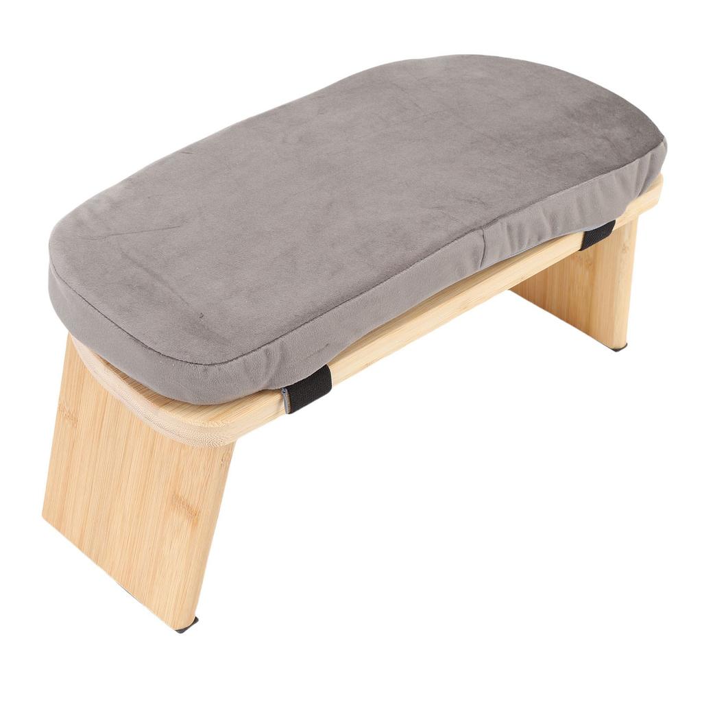 Wooden Meditation Bench Ergonomic Detachable Meditation Kneeling Stool Soft Cushion for   with Carry Bag