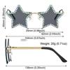 Fashion Retro Pentagram Y2K Sunglasses for Women Bling Rhinestone Star Shaped Sun Glasses Shades Dance/Party/Halloween Eyewear