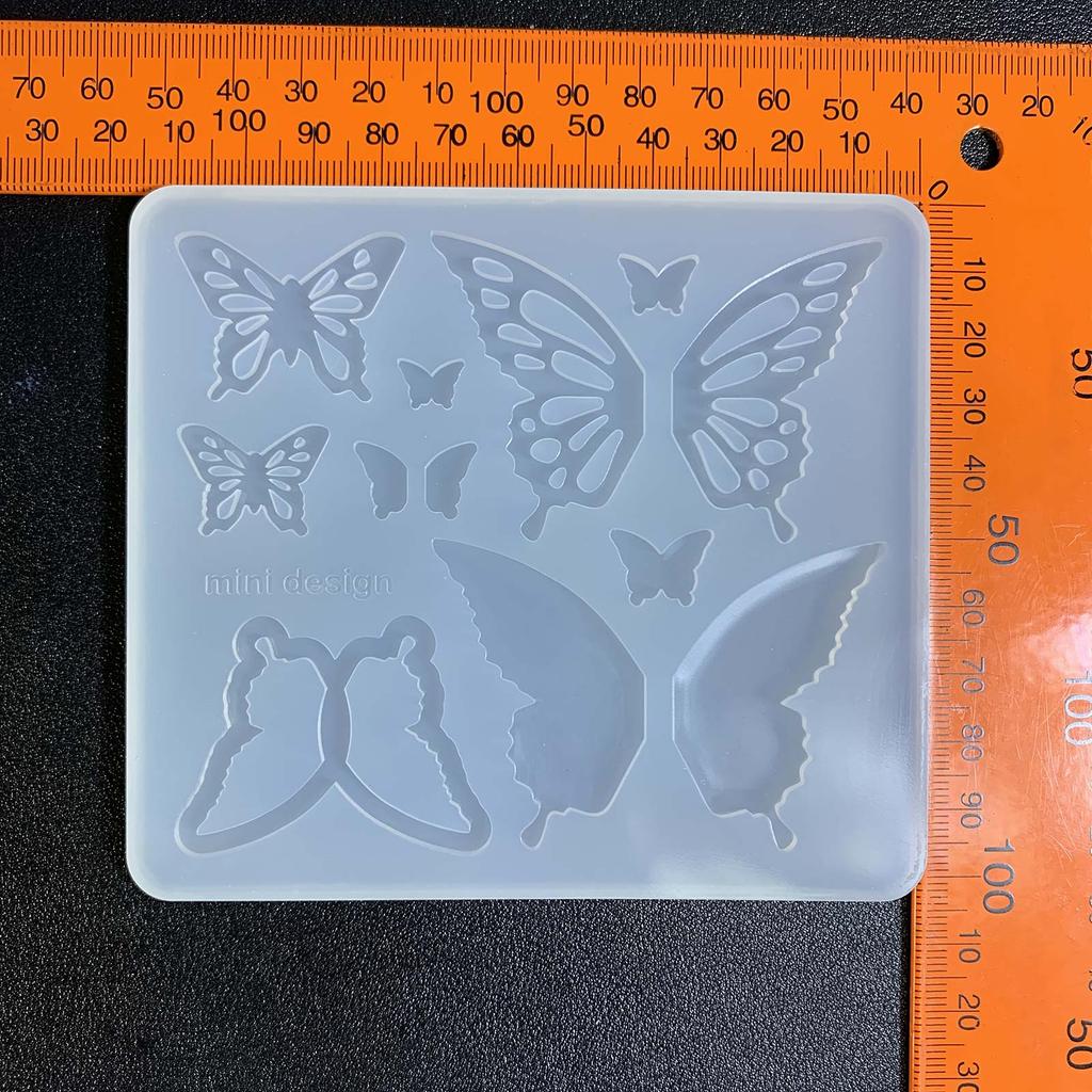 Silicone Butterfly-shape Parts Decoration Molds Filler Various Styles Keychain Mold DIY Pendant Epoxy Crafting Molds