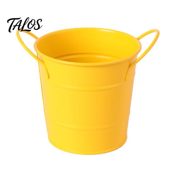 Talos Creative Iron Pen Holder, Rustic Desk Organizer for Office, Metal Pencil Cup Makeup Brushes, Small Storage Bucket Office And Home Use