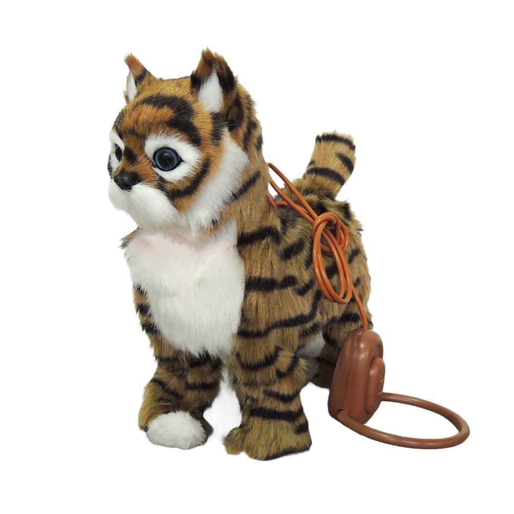 Robot Cat Electronic Plush Cat Singing Songs Dog Walk Electric Kitten Leash Control Music Cat Kids Children Animal Toy