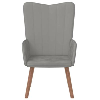 Relax Armchair Light Grey Velvet