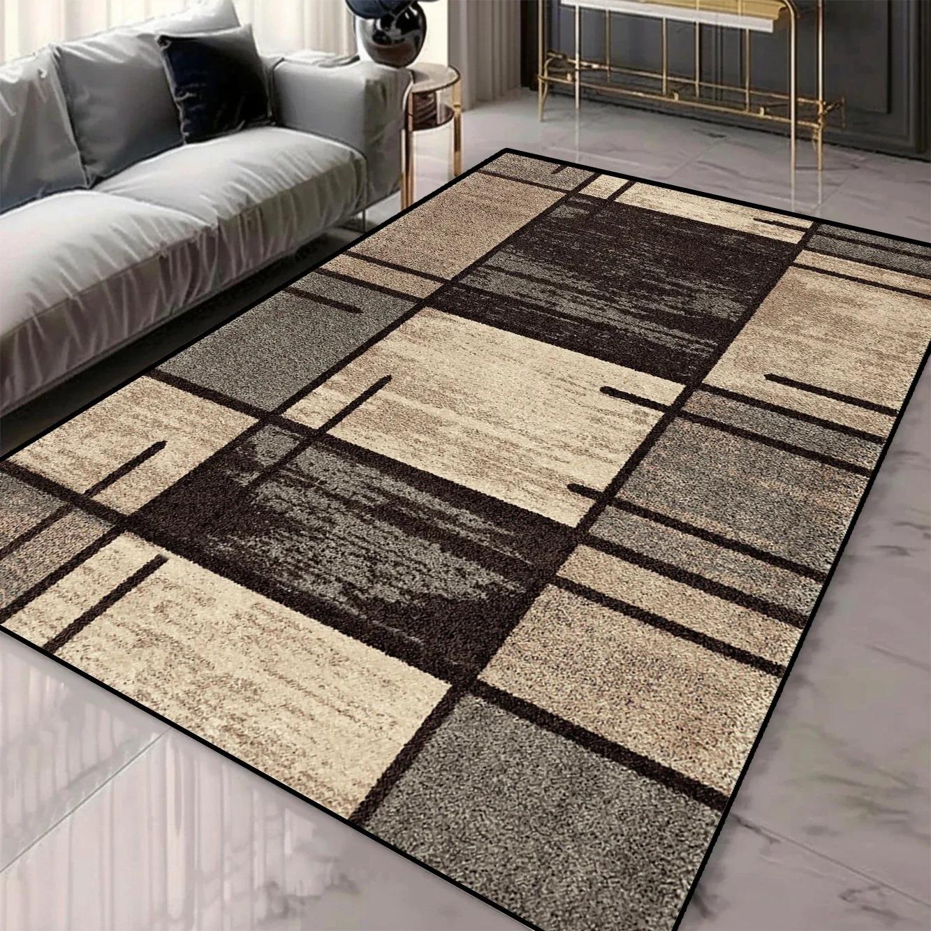 

Large Geometric Pattern Area Rugs for Living Room Machine Washable Non-slip Backing Carpets European Inspired Tatami Mats 40x60cm