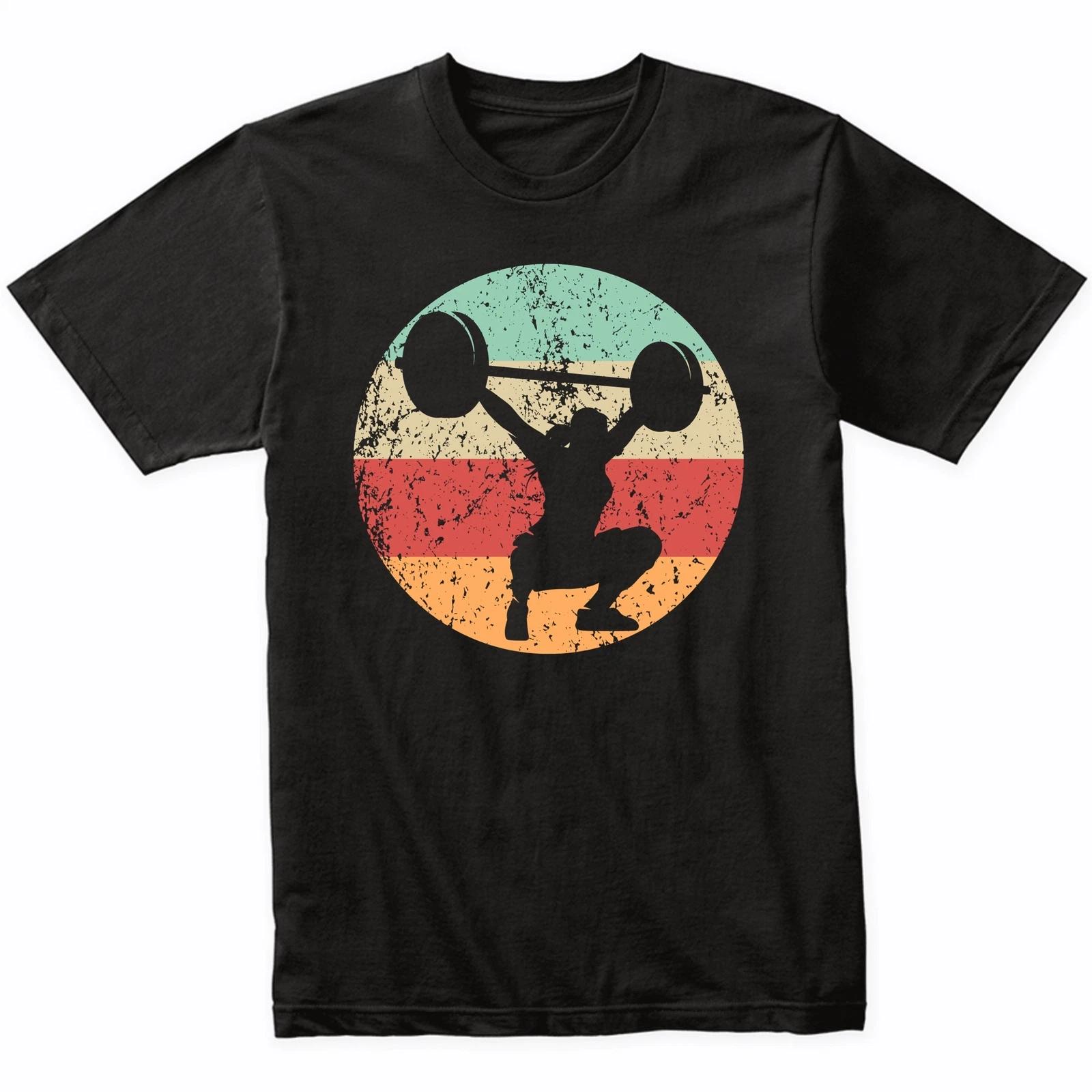 Retro Weightlifter Female Athlete Powerlifting Girls Sports T-Shirt XL