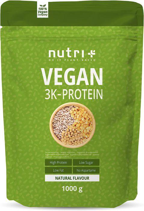 Nutri+ shape & shake 3k protein - poudre de protéines végétaliennes - neutre - proteines - 1000g