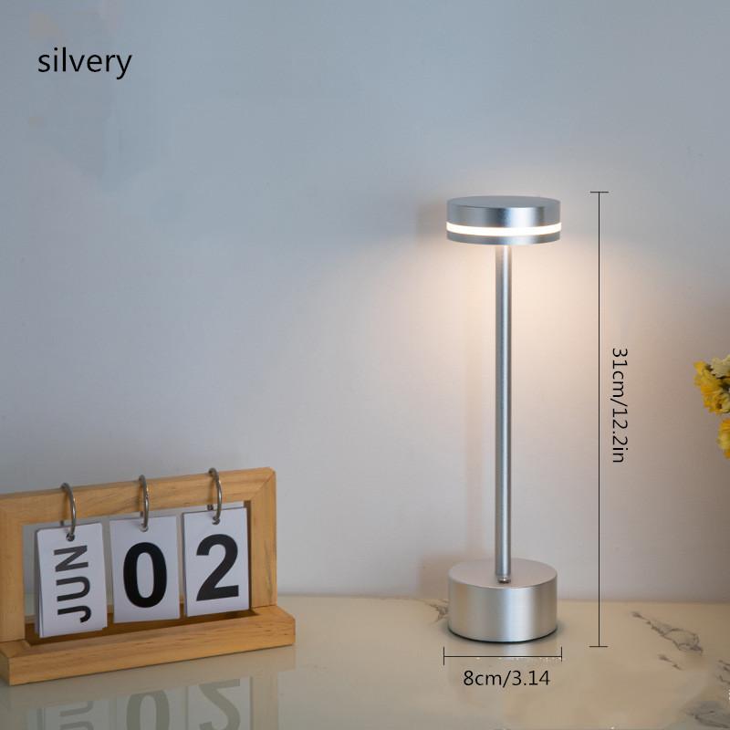 Retro LED Rechargeable Touch Table Lamp Stepless Dimming Reading Lamp Table Lamp Bedside Lamp Hotel Bar Decoration Night Light
