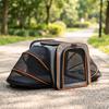 Pet Carrier Bag with Mesh Panels Portable Expandable Lightweight