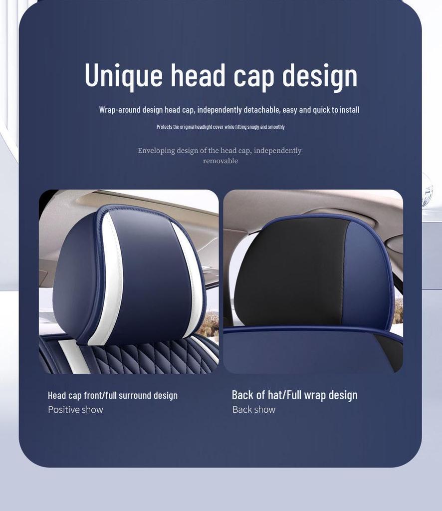 2024 All-Season Universal Full Surround Leather Car Seat Cushion Cover