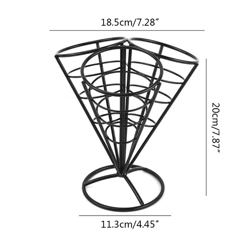 Support à frites 3 en 1 pour frites, pommes de terre, chips, glaces, poisson, poulet, apéritifs, fournitures de cuisine