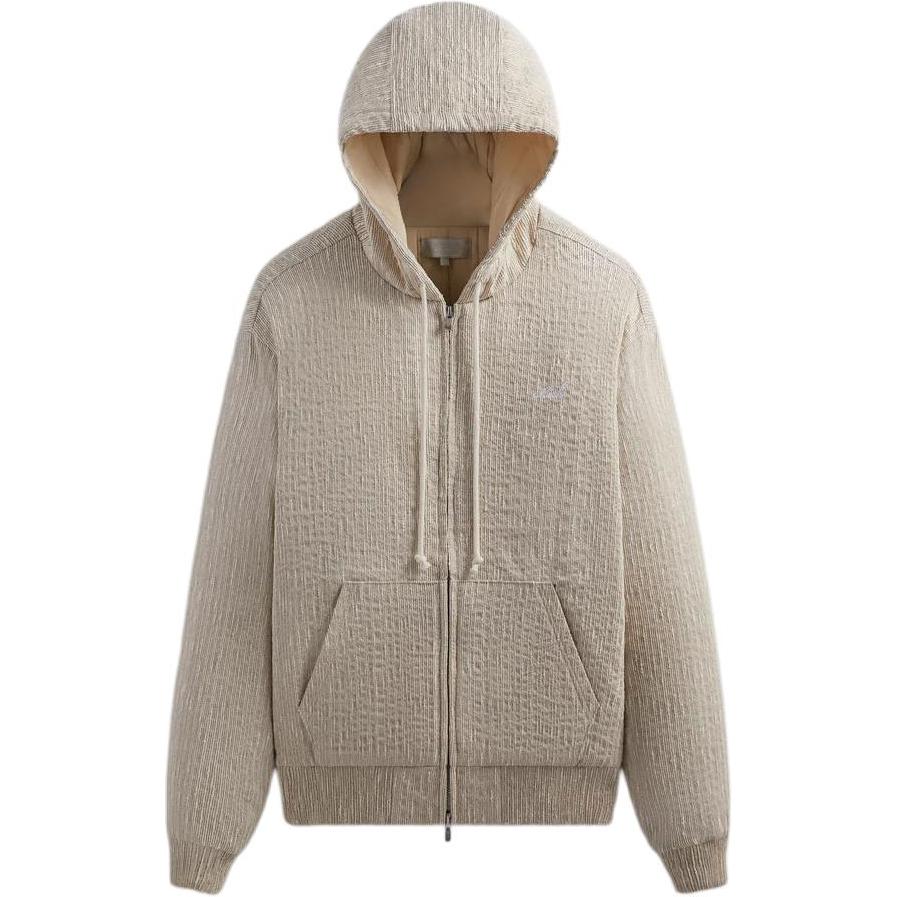 Kith Slub Boucle Sierra Zip Hoodie Canvas Men Tops Cream KHM031815-210