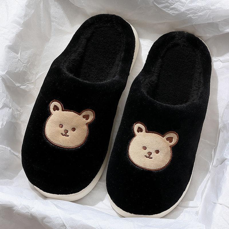 Cotton slippers autumn and winter new indoor home non-slip thick-soled breathable plush warm couple cotton shoes