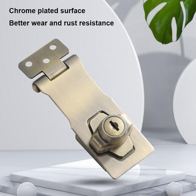 Cabinet Security Combination Lock 4 Inch Letter Box Locker Punch-free with Lock 90 Degree Rotation Hasp Latch Furniture Hardware