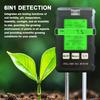 6 In 1 Soil PH Meter Sunlight Ambient Humidity Temp Soil Moisture Tester Air Moisture Nutrient Fertility Meter Gardening Tools