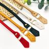 1 Paar Weicher DIY Ledergriff Goldene Drucknieten Design Leder Taschengurt Abnehmbar DIY Basteln Handtasche Tasche Oberer Griff Tasche