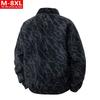 Kuscheln Sie sich ein Modebedruckte Jacke mit quadratischem Ausschnitt Übergröße für mollige Männer Lockere Freizeitjacke