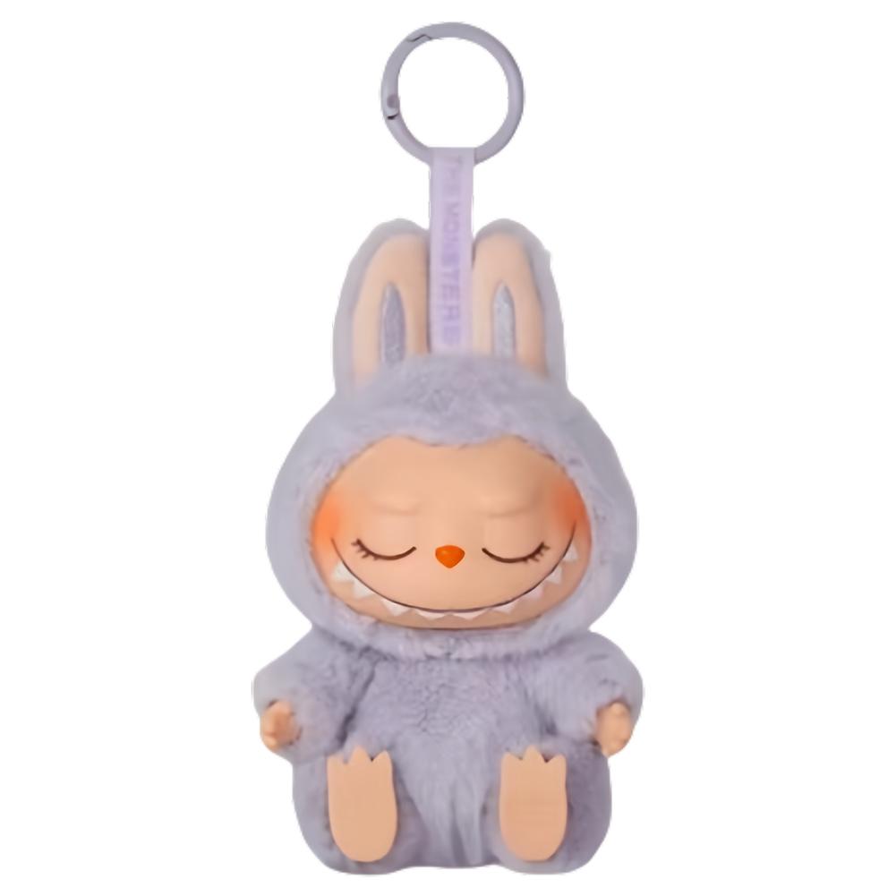 1: 1 High Quality Kawaii Monster Labub Blind Box Series PVC Labub Macaron Pendant Plush Doll Monster Keychain Birthday Gift