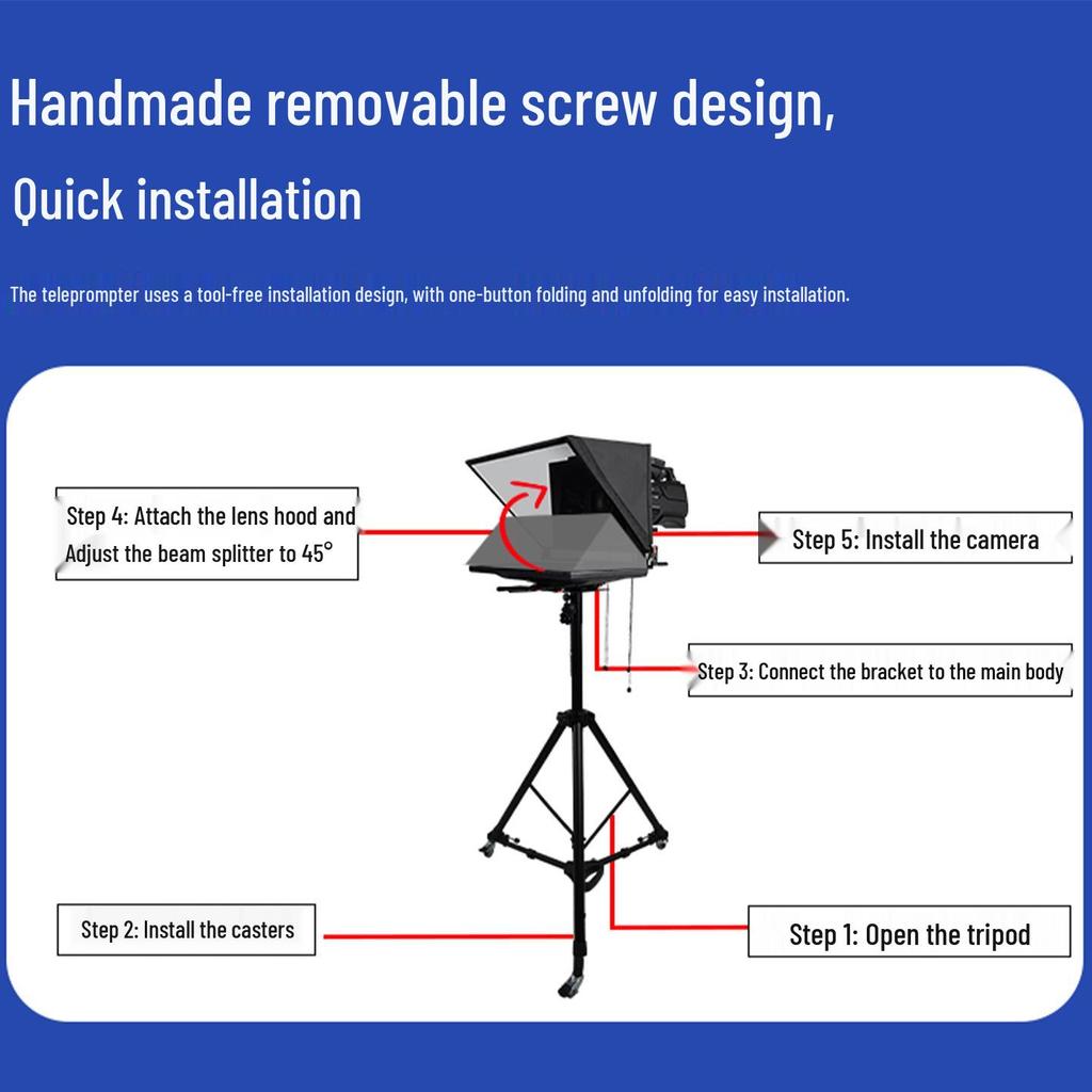 Sai Tianying 20-inch Professional Teleprompter Set for Studios and Meetings