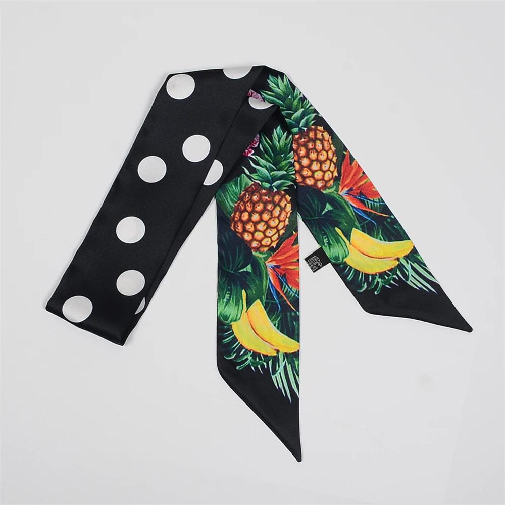 Summer scarf hairband for women with versatile kidnapping long streamers elegant fashionable narrow strips tied with small scarf