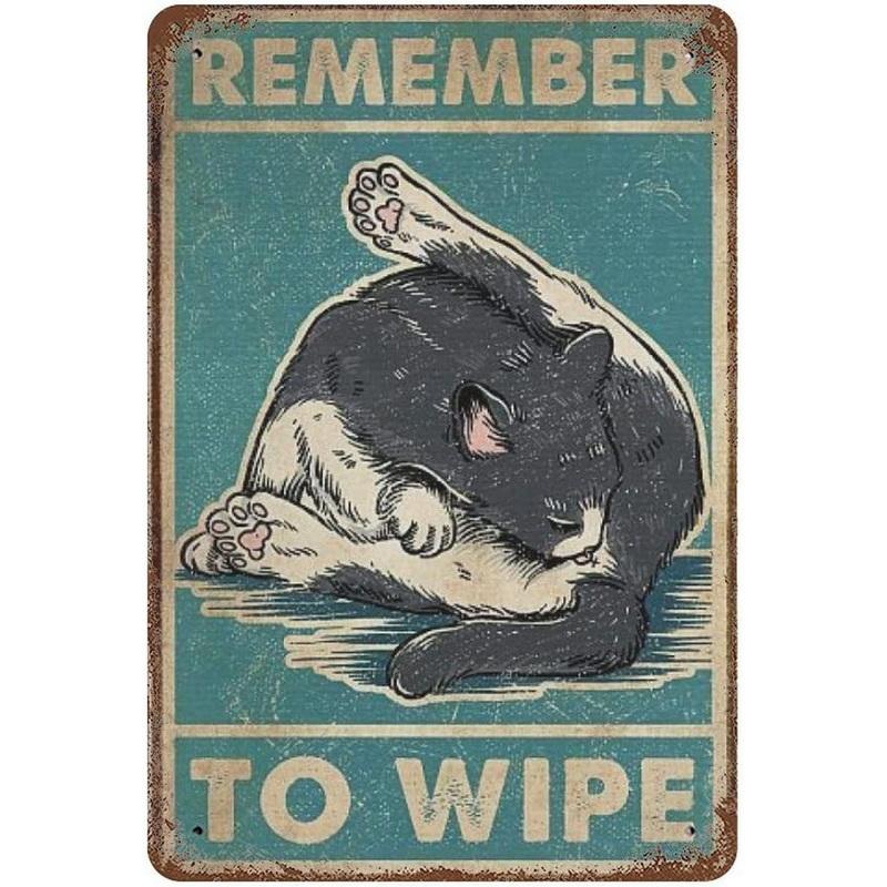 Funny Bathroom Metal Tin Sign Artwork Wall Decor Your Butt Napkins My Lady My Lord Decoration for Home Hotel Cafe Pub Wall Decor