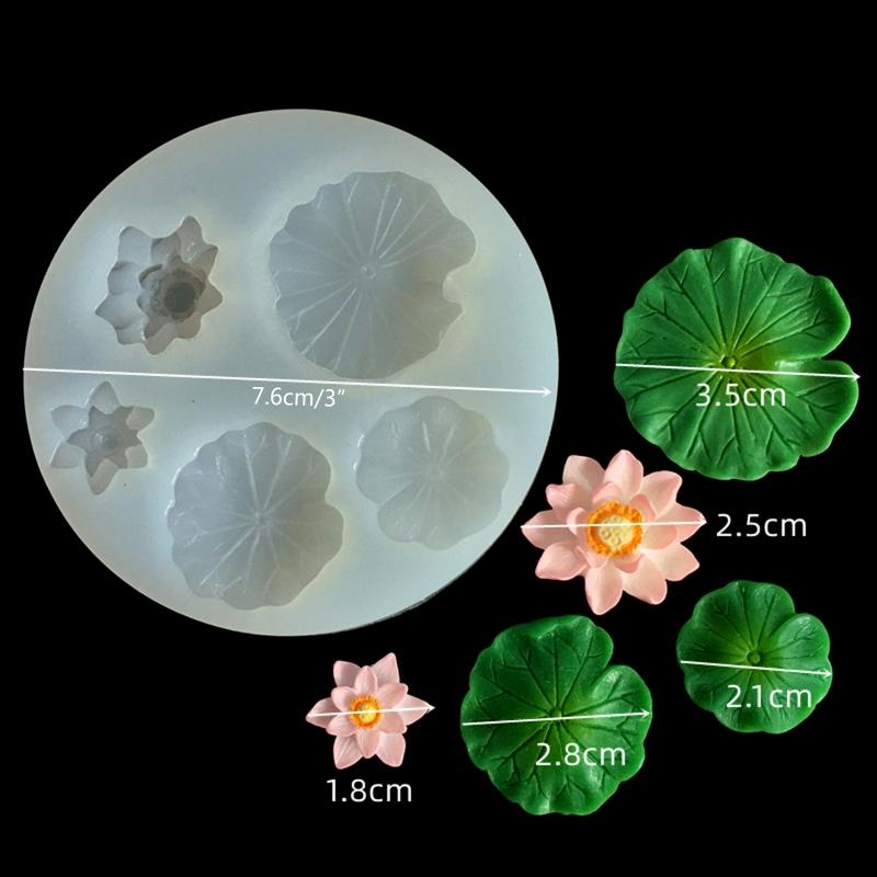 Lotus Leaf & Petal Silicone Mold Fish Bottle Epoxy Casting Mold Crystal Epoxy Mould Material Handmade Clay Mould Craft