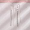Hollow Five-Pointed Star Fringed Earrings, Sweet Girlish Temperament, Simple Style, Long Star Earrings, Korean