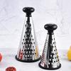 Stainless Steel Cone Grater with 3-in-1 Blades Multi-Function Cheese Garlic Shredder Dishwasher Safe Essential Kitchen Tool for Fine Coarse Grating