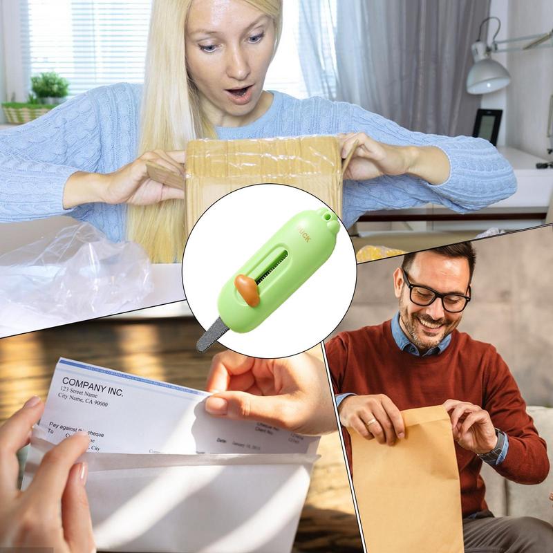 Magnetic Portable Courier Unboxing Knives Multifunctional Safety Package Box Opener Retractable Self-locking Sliding Box Cutter