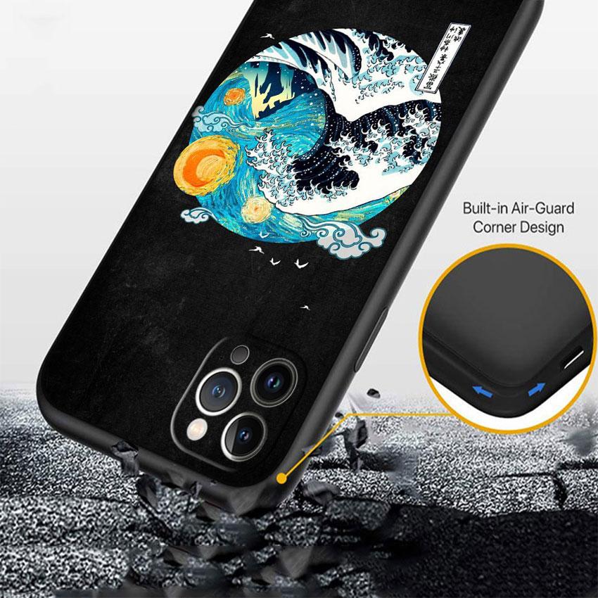 BF66 Great Wave Off Kanagawa Soft Shell Phone Case for Xiaomi Poco C40 C50 C51 C55 C65 C71 C75 F3 F5 F6 F7 M2 M3 Pro Ultra