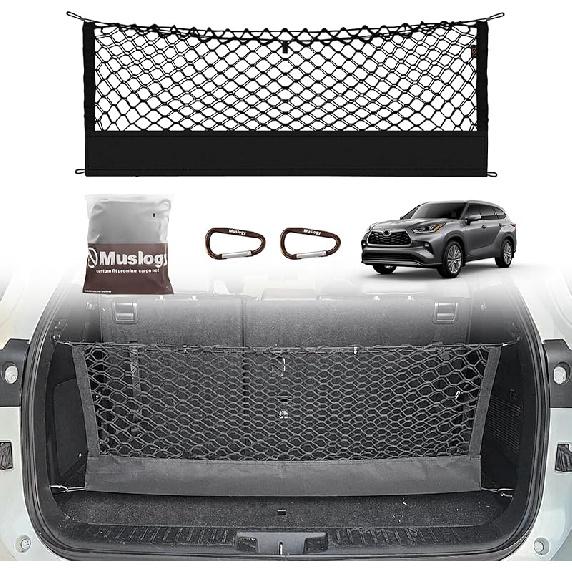 Muslogy Truck Bed Cargo Net Compatible With Honda Ridgeline 2017-2024 2025 Accessories Storage Organizer Pickup Truck Bed Envelope Style Cargo Net