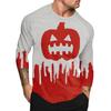Halloween Print Raglan Sleeve Men's Long Sleeve Top