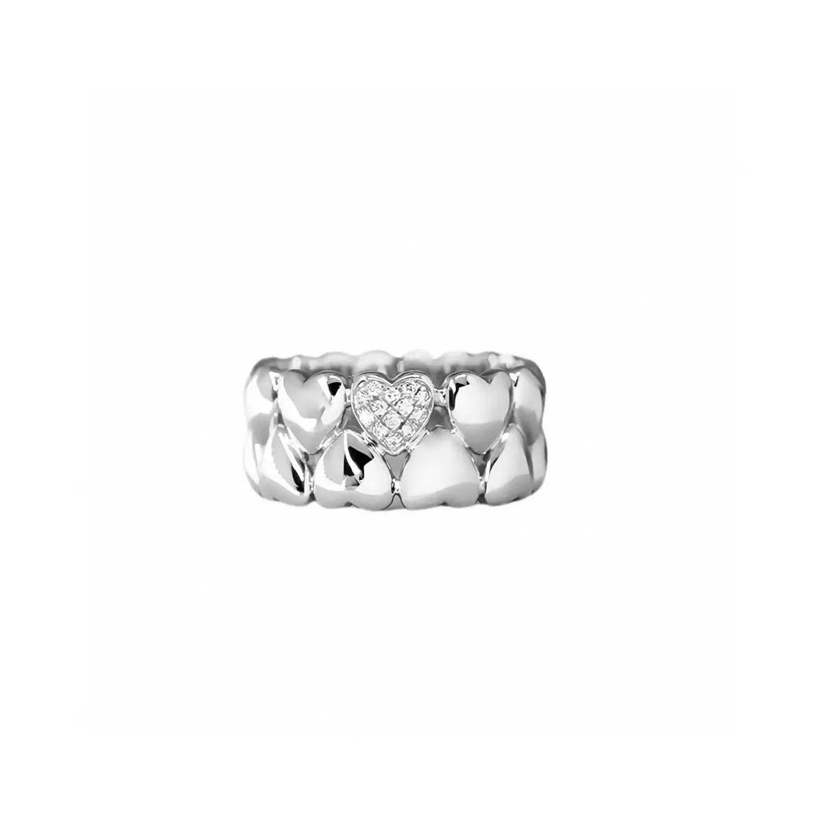 

Heart Wide Adjustable Rings For Women 925 Sterling Silver Engagement Wedding High Quality Jewelry Elegant Accessories Jewellery срібний