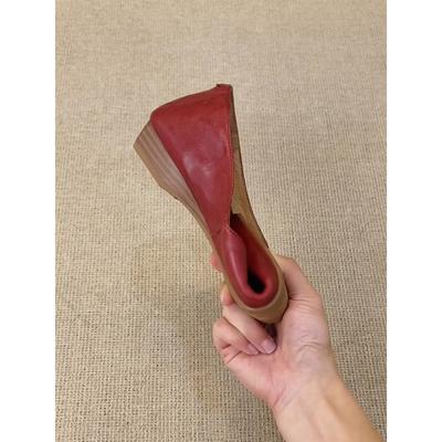 Sheepskin Version~ Super Soft Leather Shallow Mouth One-pedal Wedge Single Shoes Women's V-mouth Versatile Retro Simple Temperament Flat Shoes