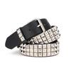 Trendiger Punk-Stil Nieten-Ledergürtel mit Metalldreiecken – Y2K-inspirierter dekorativer Taillenbund für einen Hot Girl Look