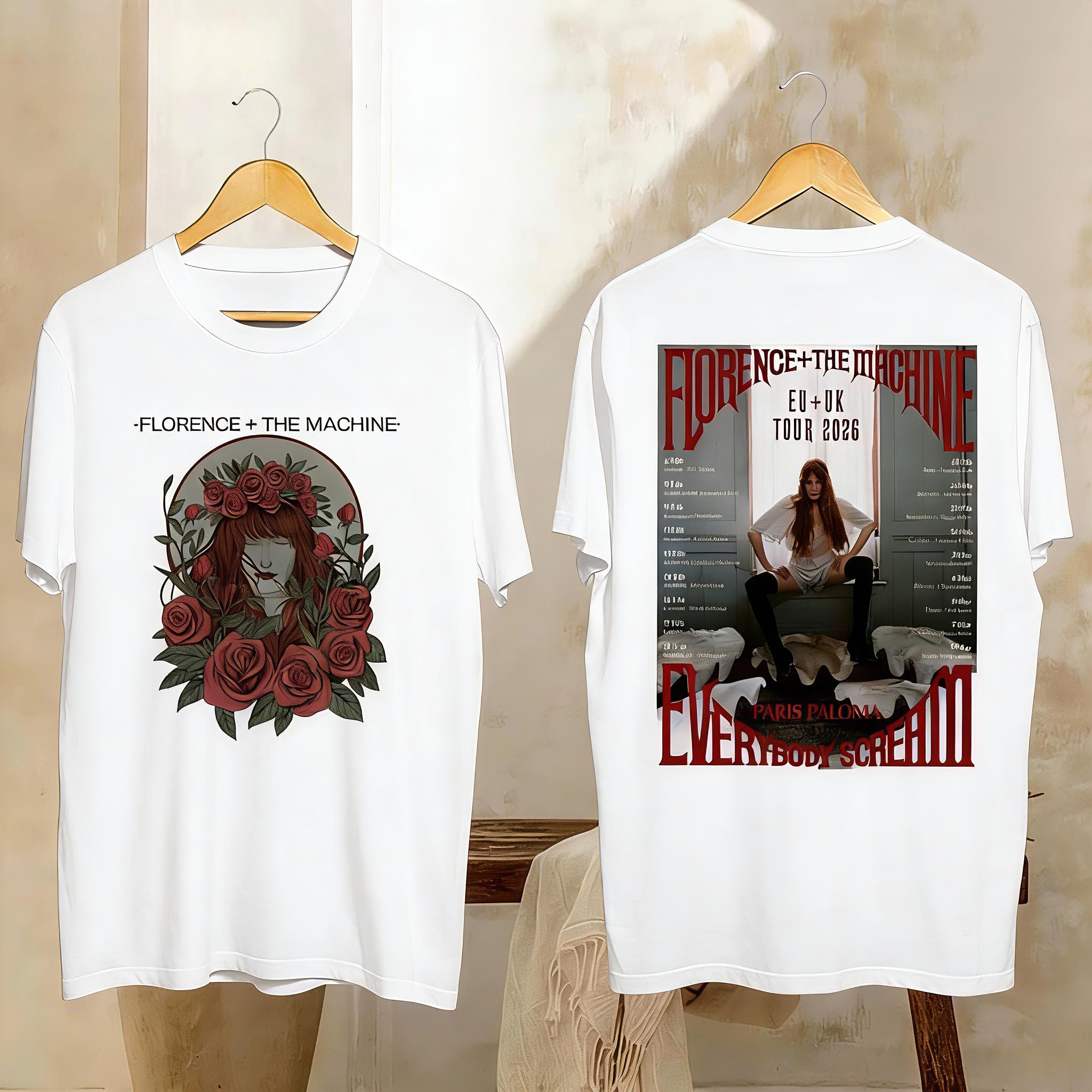 

Florence and The Machine Тур 2026 Футболка Графіка Концерту Ретро Унісекс та Жіноча Універсальна Зручна Дихаюча XL