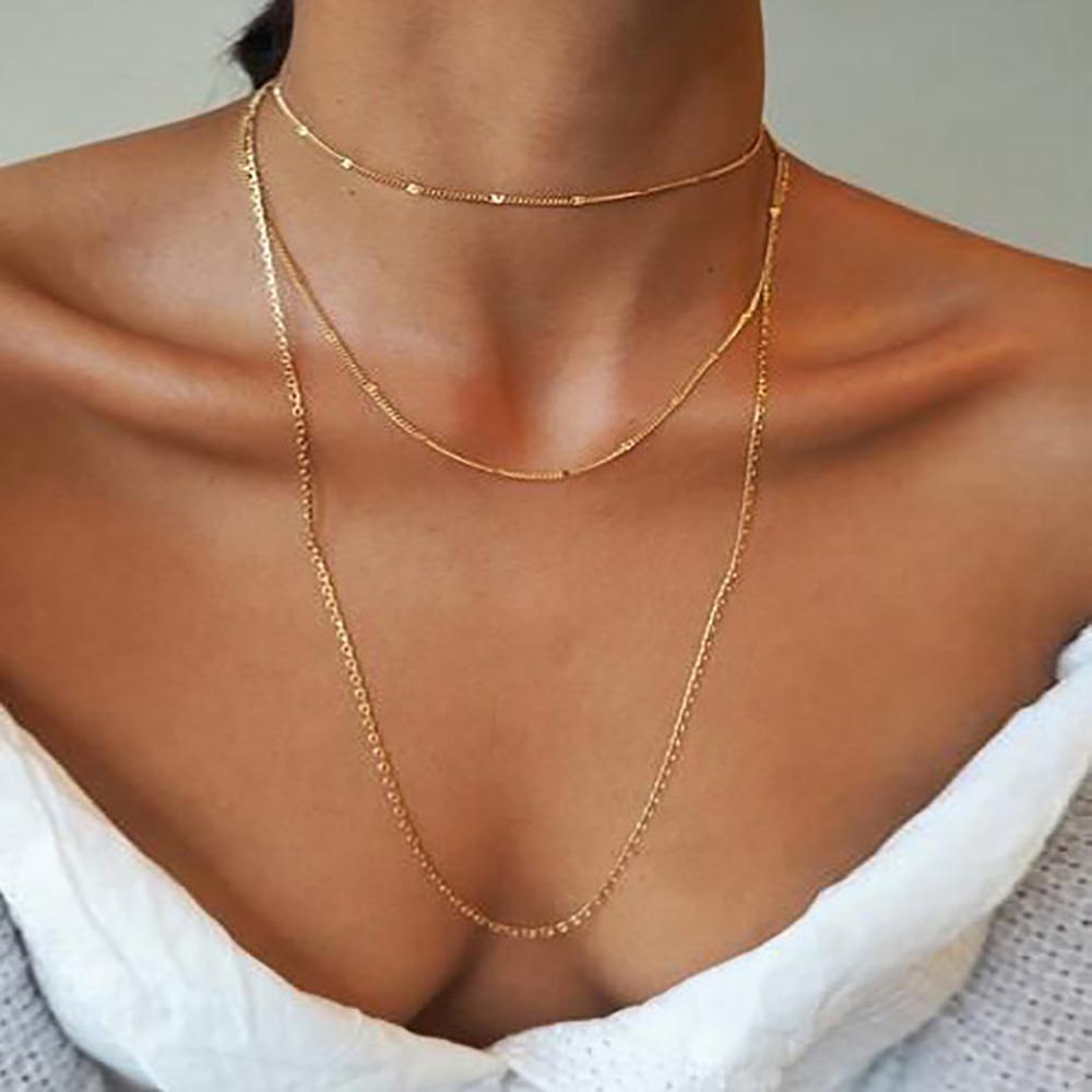 

Vintage Starfish Multi layer Necklaces & Pendants For Women Girl Gold Color Beach Style Choker Long Necklace BOHO Jewelry