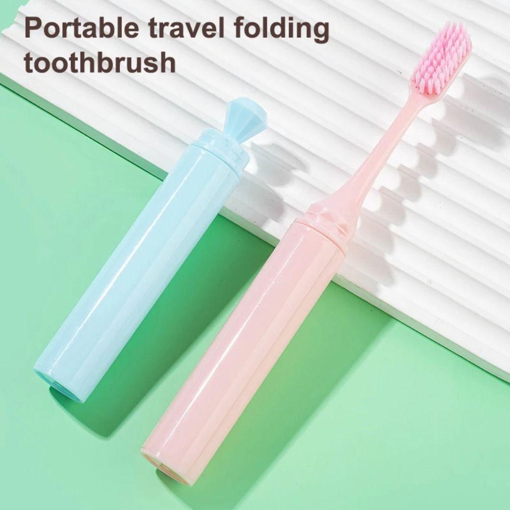 3Pcs Portable Travel Toothbrush Foldable Adult Toothbrush  for Adult Business Travel