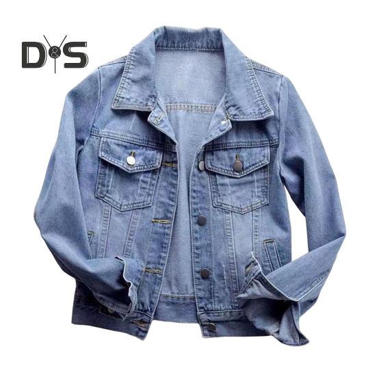 

Женская куртка с отложным воротником и длинным рукавом, однобортная однобортная однотонная пуговица с нагрудными карманами, облегающая джинсовая одежда в стиле хип-хоп, уличная женская одежда M