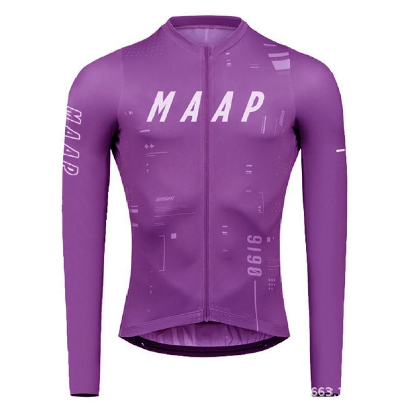 MAAP Unisex Performance Cycling Jersey Long Sleeve Slim Fit Road Mountain Bike Apparel