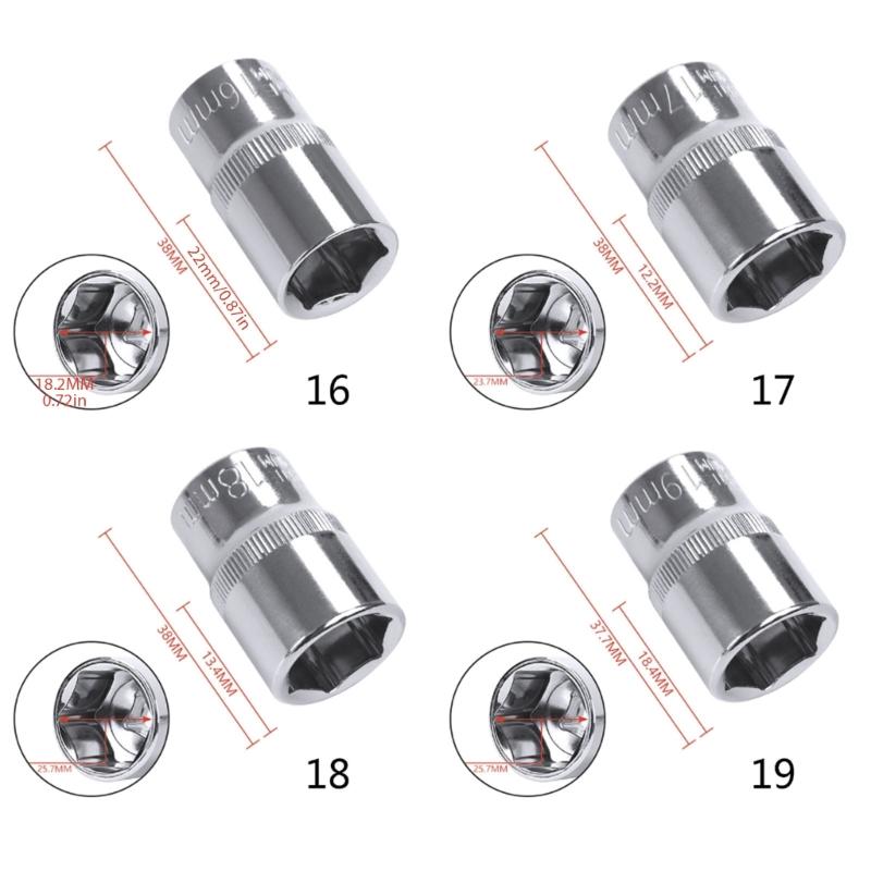 1/2inch Socket Adapter Square Drive Hex Holder Electric Ratchet Wrench Adapter