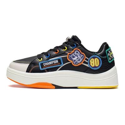 Li Ning Jugend Freizeit Rutschfest Abriebfest Leicht Rebound Low-Top Kinder Skateschuhe Kinder Skateschuhe Schwarz YKCS114-13