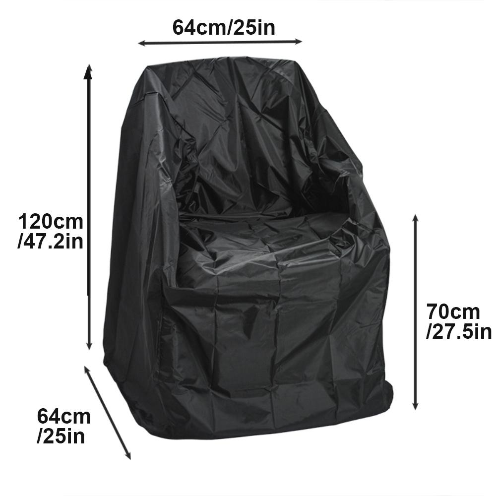 

Outdoor Garden Waterproof Chairs Cover Chair Sofa Protection Cover Rain Dustproof Sun-proof Stacked Furniture Protector Cover чёрный