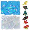 Jewelry Casting Mold Christmas Silicone Mold Holographic Resin Mold for DIY Wind Chime Keychains Ornament Pendant