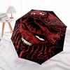 1pc Red Dragon Head Outdoor Umbrella - Automatic Opening/Closing, 3-Fold Design, 8-Bone Frame, Perfect Gift for Fans and Travelers.L004