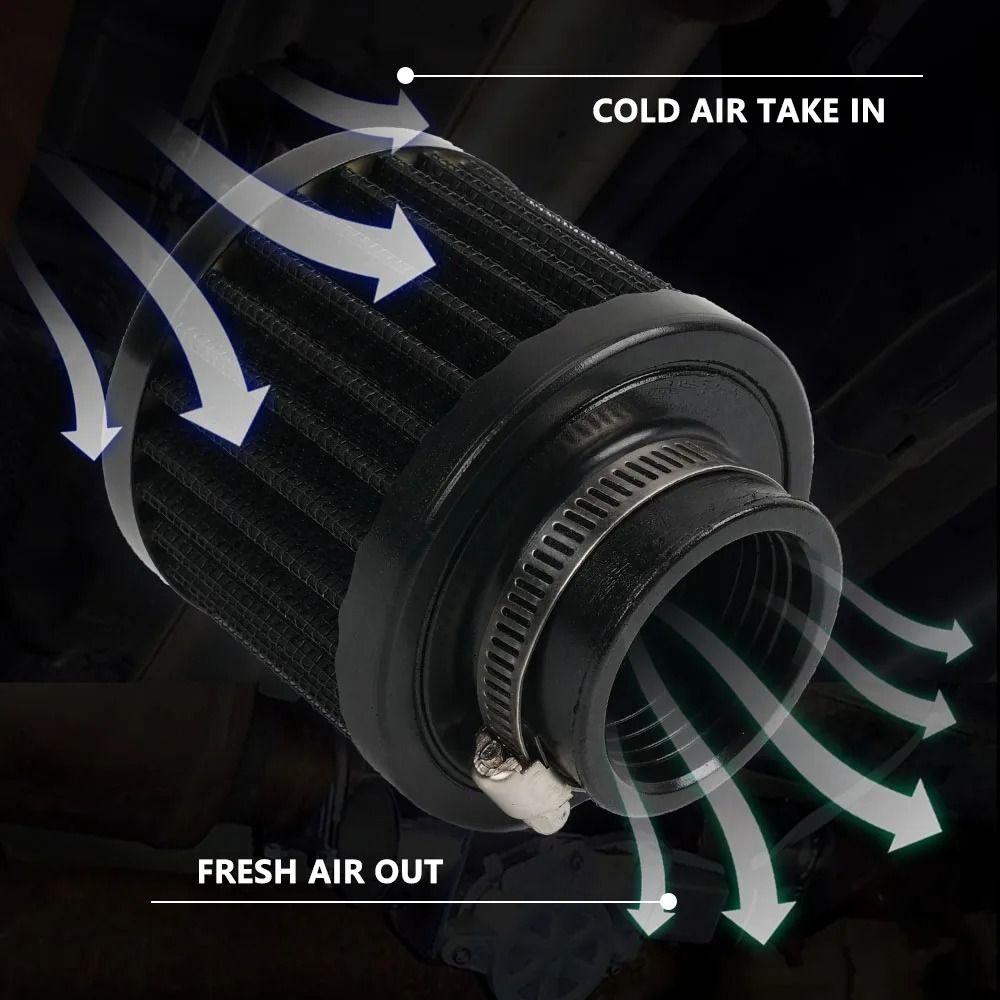 12mm Small Universal Air Filter High Flow Air Intake Filter Mushroom Head Filter  Engine Upgrade