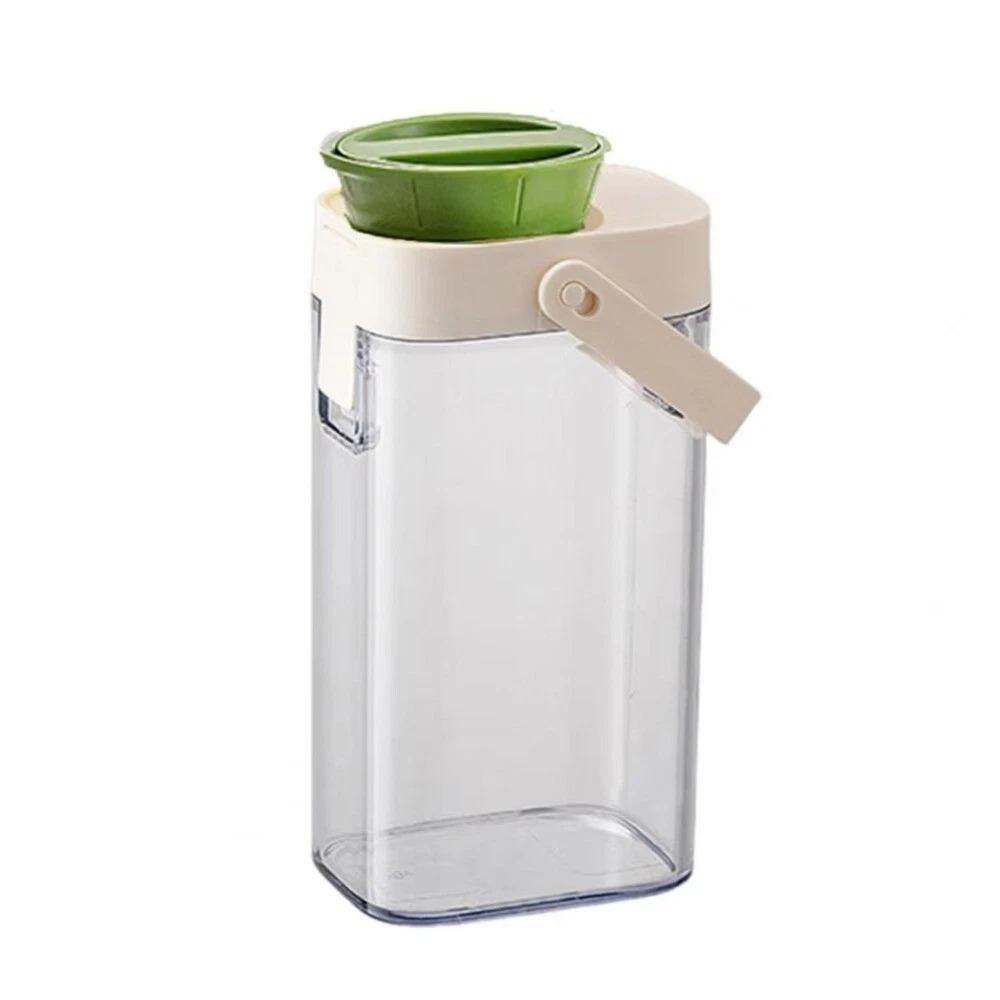 

1L Coffee Cold Brew Pot Clear Refrigerator Water Bottle Portable Juice Bucket Green