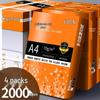 Whole Box of 5 Packs A4 Paper, 2500 Sheets, 80g, Thickened Printing/Draft Paper for Office/Student Use.