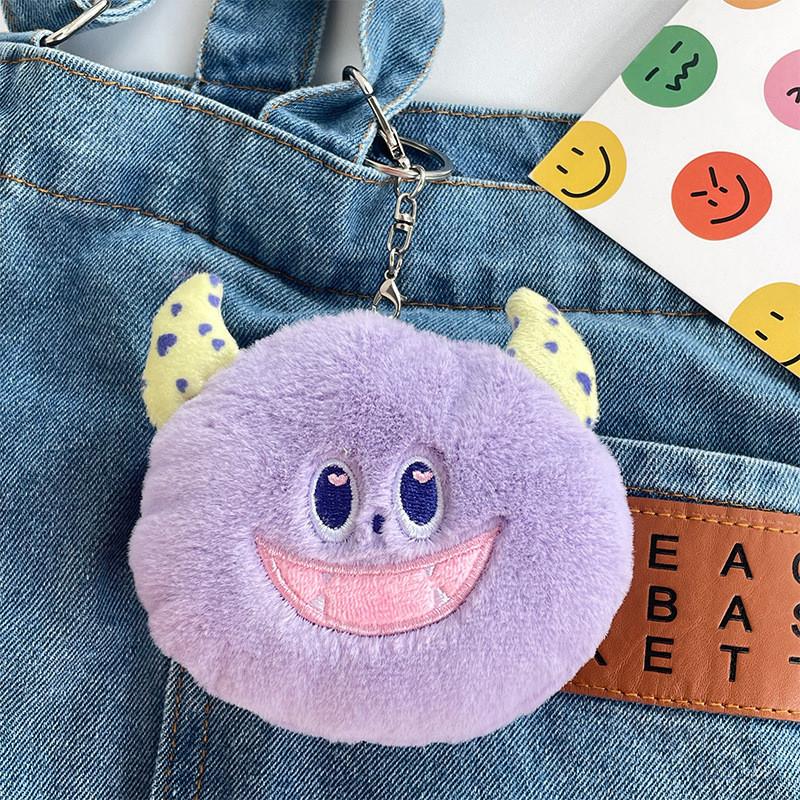 Adorable Furry Monster Coin Purse Plush Wallet Cute Cartoon Girl Heart Pouch