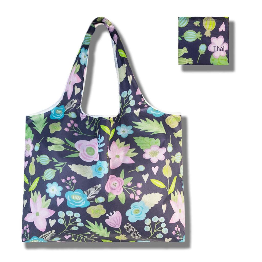 Eco-Friendly Large Capacity Foldable Tote Bag - Creative, Portable, Printed, and In Stock